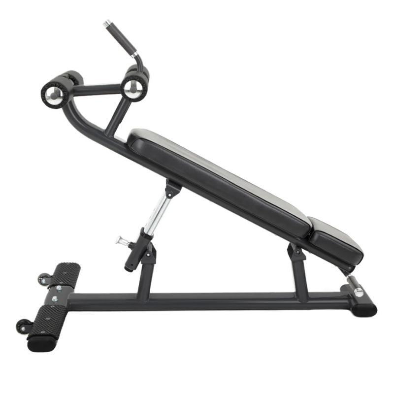 TKO Strength Commercial Ab_Crunch Bench - 875CB-BK Side view on a white background