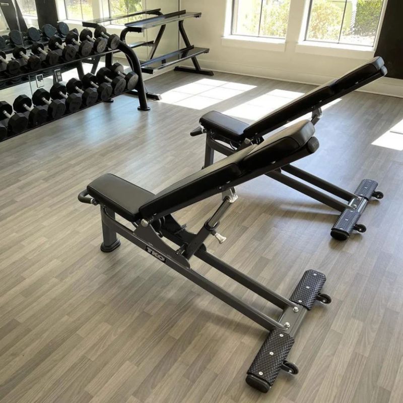 TKO Strength Commercial Multi-Angle Bench - 874MA-BK used inside Gym