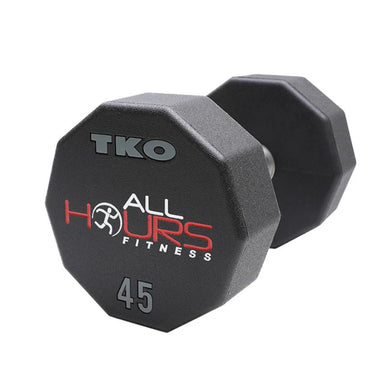 TKO Strength Custom Logo 10-Sided Urethane Dumbbell Sets  45 lb