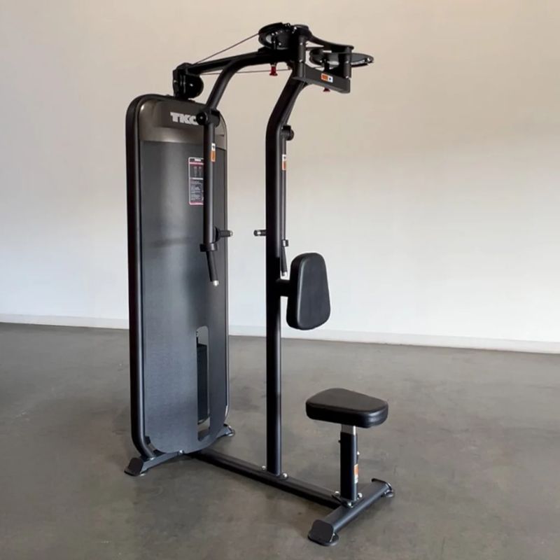 TKO Strength Dual Pec Dec _ Rear Delt Machine - 8802-BK Side View inside Gym