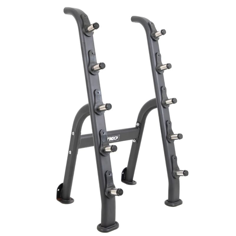 TKO Strength Half Barbell Rack for Rubber Barbells - 845BBR-BK Empty Rack