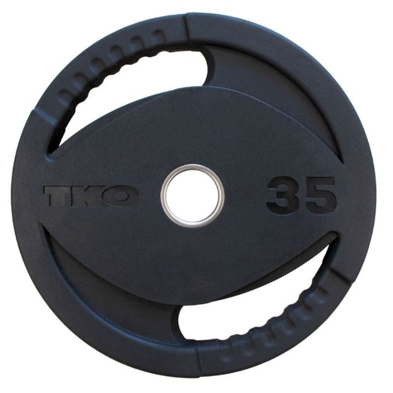 TKO Strength Olympic Rubber Grip Plate  35 lb Rubber Grip Plates