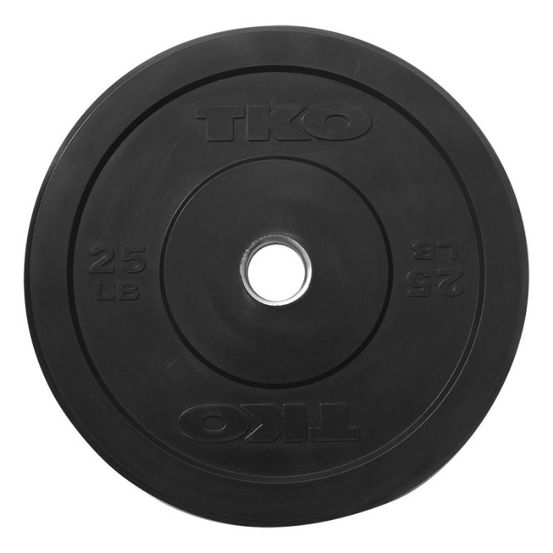 TKO Strength Rubber Bumper Plates Set - 802BP 25 lb Rubber Bumper Plates