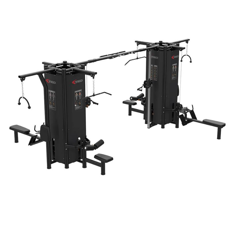 TKO Strength Signature 8-Stack Cable Machine - 7033-B Left Side View