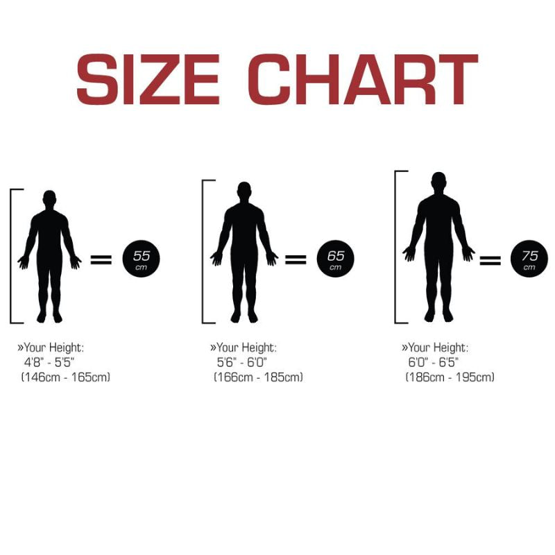 TKO Strength Stability Ball Size Chart