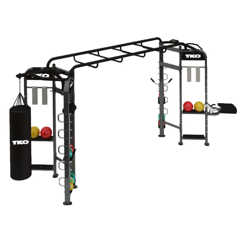 TKO Strength Stretching+Boxing Station - 9904 Black Finish