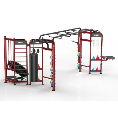 TKO Strength Stretching+Boxing+Rebounder Station - 9903 Red Black Finish