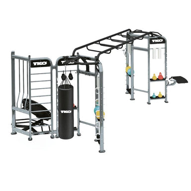 TKO Strength Stretching+Boxing+Rebounder Station - 9903 Silver Black Finish