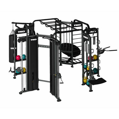 TKO Strength Stretching+Boxing+Rebounder+Cables Station - 9900 Matte Black