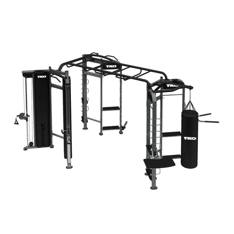 TKO Strength Stretching+Combat+Functional Trainer - 9908 Black Finish Top View