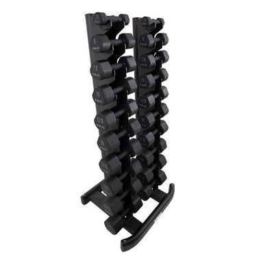 TKO 10 Pair Studio Dumbbell Set with Vertical Rack