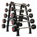 TKO 20-110lb Signature Urethane Straight Barbell Set with Rack