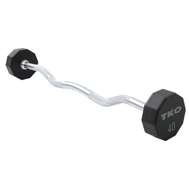 TKO 40lb Urethane Fixed Curl Barbell Set