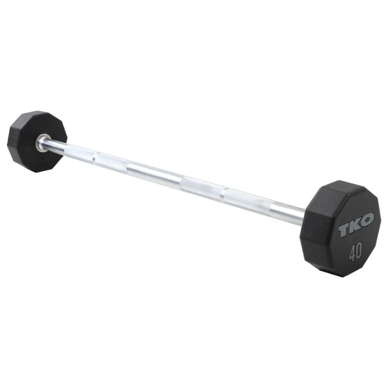 TKO 40lb Urethane Fixed Straight Barbell Set