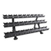 TKO 3 Tier 15 Pair Dumbbell Rack with Saddles