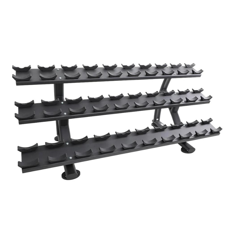 TKO 3 Tier 15 Pair Dumbbell Rack with Saddles