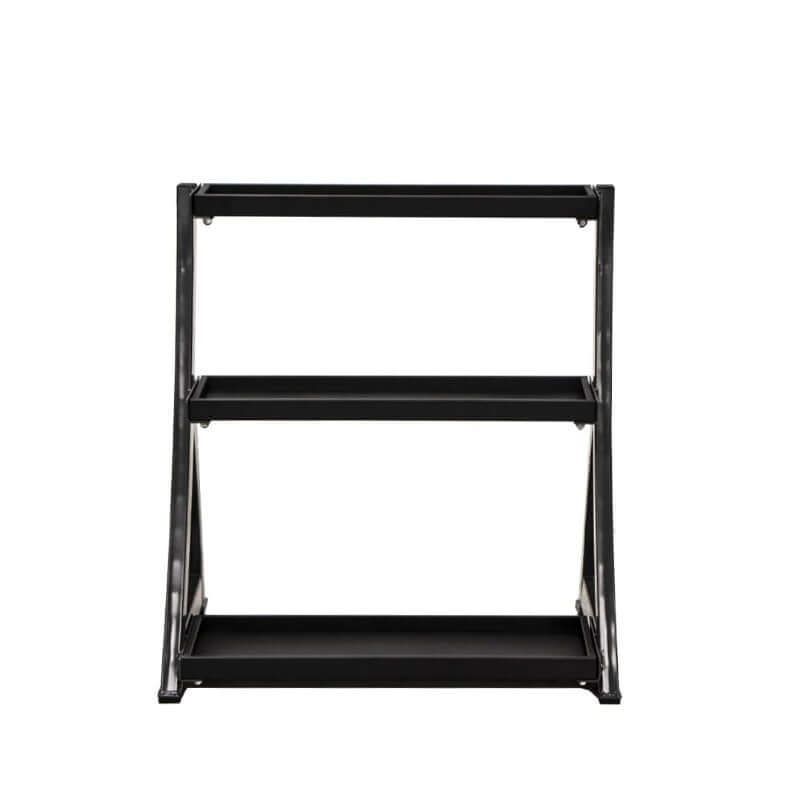 TKO 856KR 3 - Tier Kettle Bell Rack Front View Empty