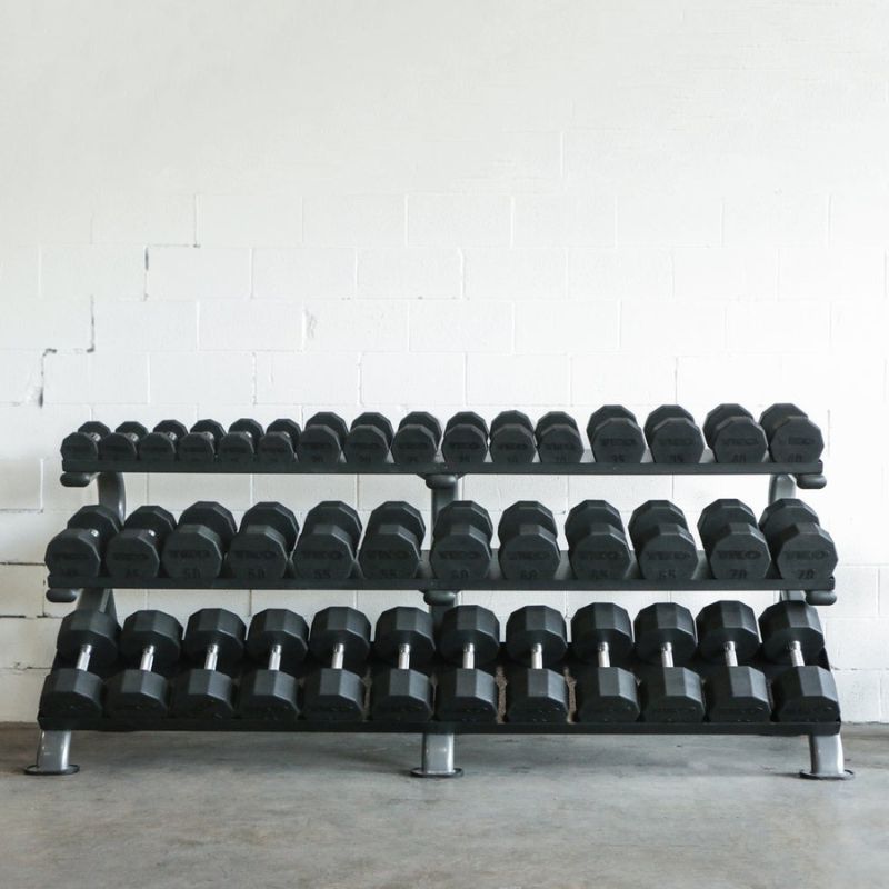 891HDR  TKO 3-Tier Horizontal Mega Rack Sample with Dumbbell