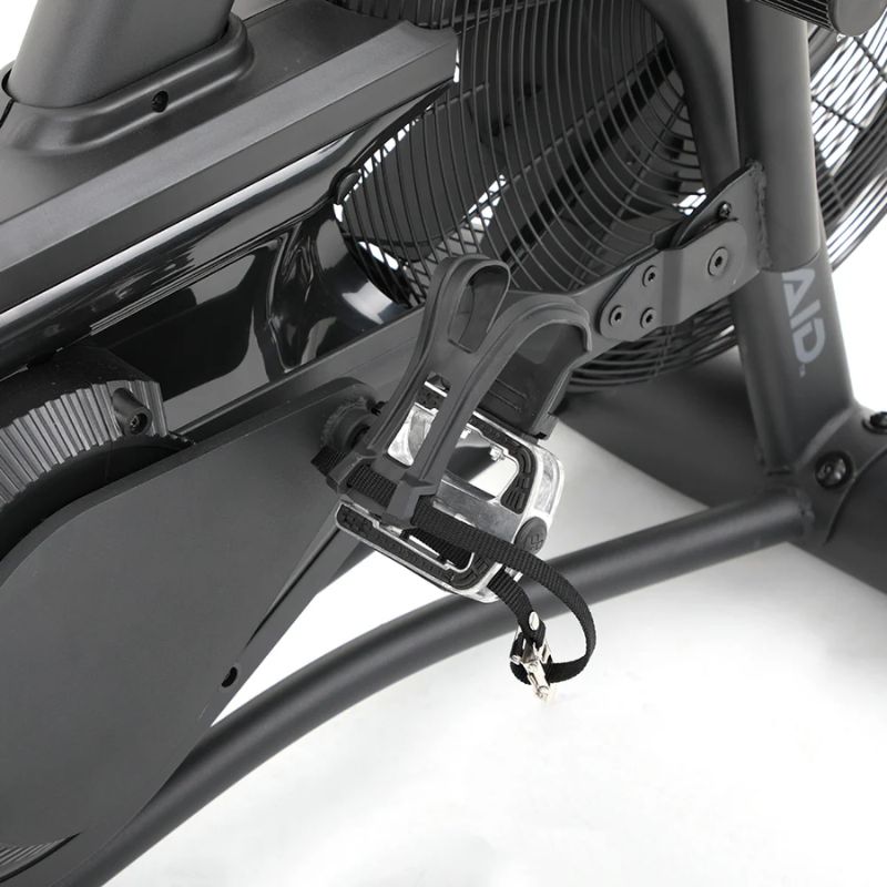 TKO 8AB AirRaid Fan Stationary Bike Back View of Strap Pedal