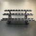 TKO 7052B-BK 3 Tier Dumbbell Rack with Saddles inside Gym
