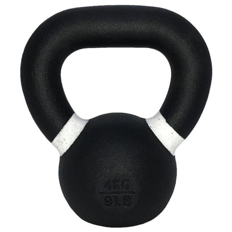 TKO S859-PKB4-36 4kg-36kg Cast Kettlebell Set with 2 Tier Rack 9lb
