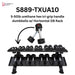 TKO Strength 2-Tier Horizontal Dumbbell Rack for Hex Dumbbells - 889HDR-BK 5-50lb Urethane Hex Tri-Grip Handle Dumbbells