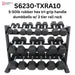 TKO Strength 3-Tier Rail Dumbbell Rack for Hex Dumbbells - 6230-B with 5-50lb Rubber Hex Tri-Grip Handle Dumbbells
