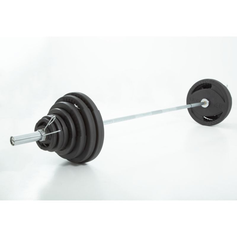 TKO Strength 300Lb Olympic Rubber Plate set w_1,000lb Bar & Collars - 803OR-300K Gallery 2