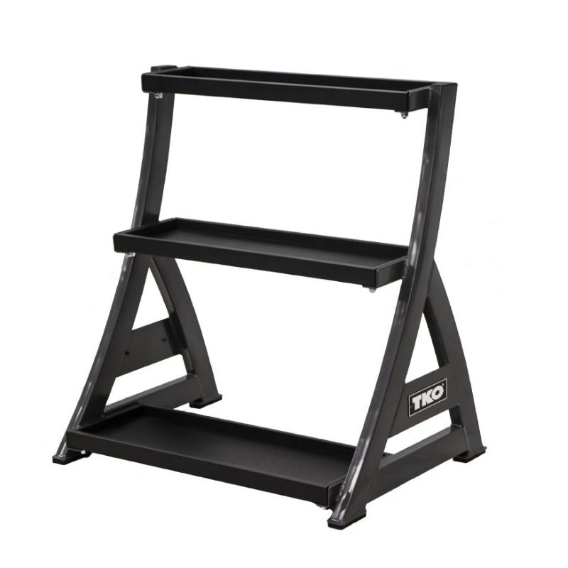 TKO Strength 3 - Tier Kettle Bell Rack Right Angled View