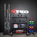 TKO Strength 4 Tier Universal Vertical Storage Rack - 895KR-4B inside Gym