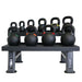 TKO Strength 4kg-36kg Cast Kettlebell Set with 2 Tier Rack - S859-PKB4-36 Set