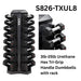 TKO Strength 8 Pair Vertical Dumbbell Rack for Hex Dumbbells -  S826-TXUL8 with 3-25lb Urethane Hex Tri-Grip Handle Dumbbells