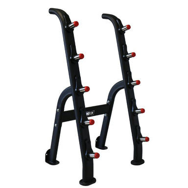 TKO Strength Half Barbell Rack for Rubber Barbells - 845BBR-BK Black Empty Rack