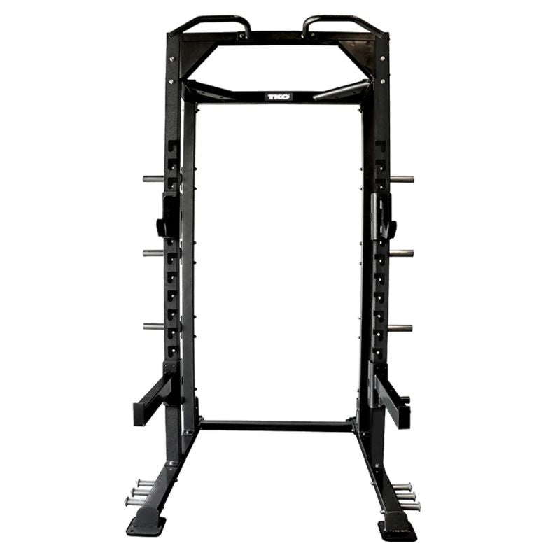 TKO Strength Half Rack - 921HR Matte Black Front View