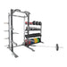 TKO Strength Half Rack with Storage - 921HR-STRG with free weights and bars