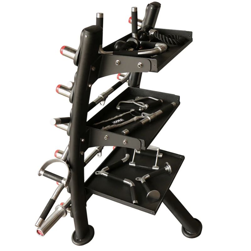 TKO Strength Includes 16 Accessories with Accessory Rack - 848ACRS Side View with 16 Accessories