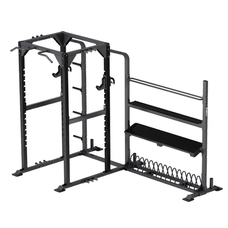 TKO Strength Power Rack with Storage - 920PR-STRG Top View on a white background