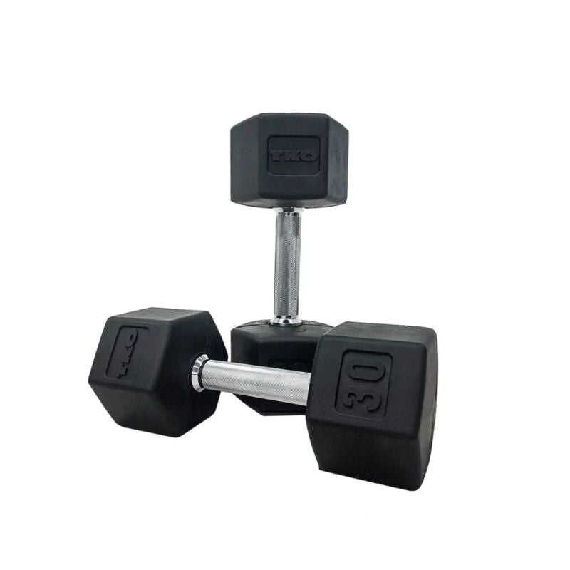 TKO Strength Rubber Dumbbells 30 Lb