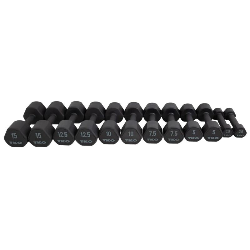 TKO Strength Studio Dumbbells 178SRB 2.5-15 lbs pairs