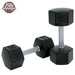 TKO Strength  Tri-Grip Rubber Hex Dumbbell  30 lbs Pair
