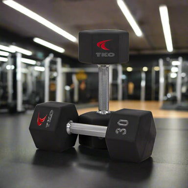 TKO Strength Tri-Grip Urethane Hex Dumbbell Sets - 816TXU Main Display
