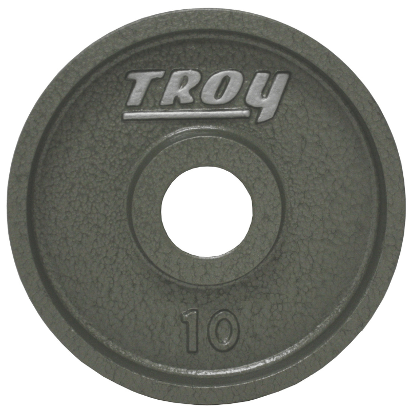 TROY Wide Flange Premium Grade Machined Olympic Plate Gray | HO - 10 lb