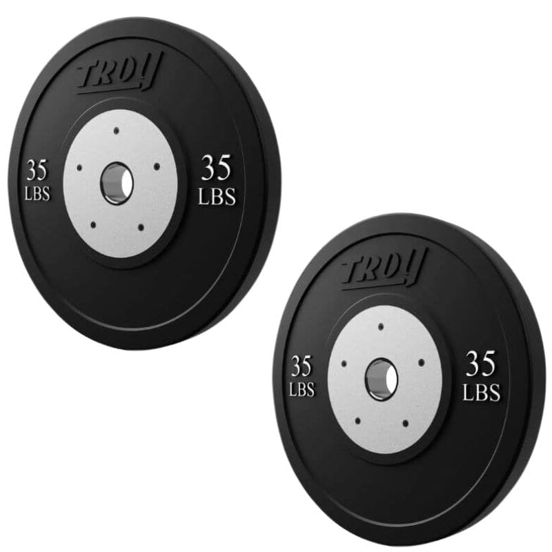 TROY BCO-SBP Competition Black Bumper Plate 35lbs Pair