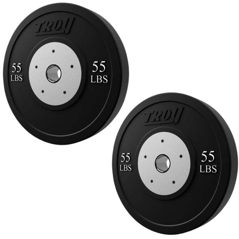 TROY BCO-SBP Competition Black Bumper Plate 55lbs Pair