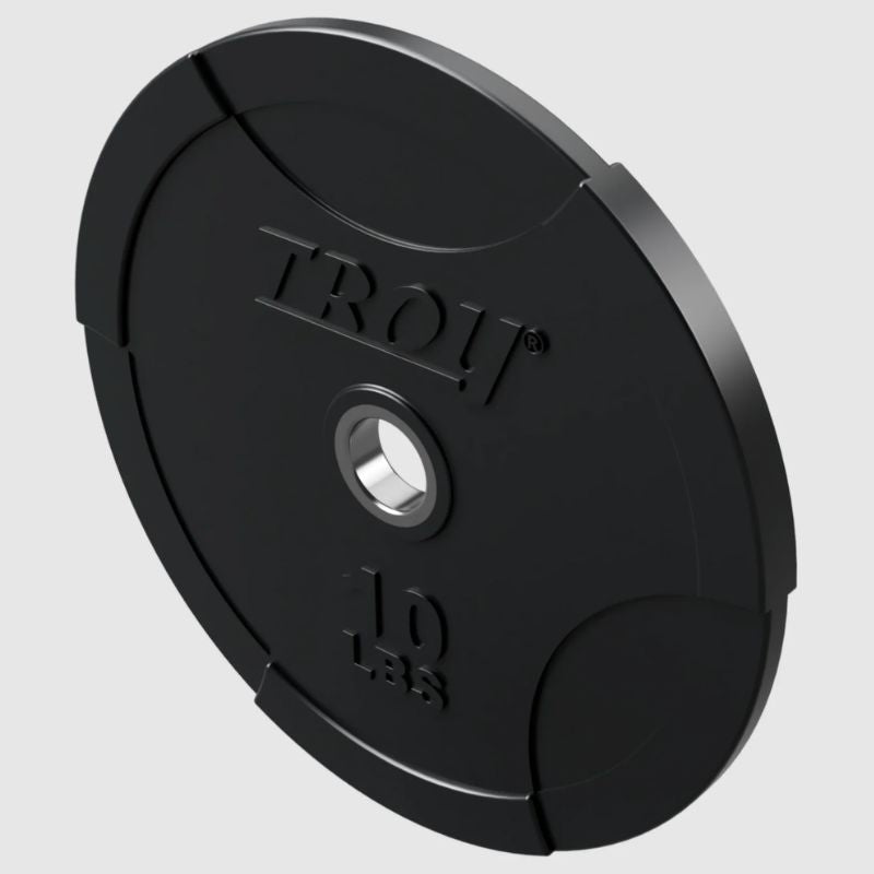 TROY BO-SBP Solid Black Bumper Plate with Steel Insert 10 lb Bumper Plate