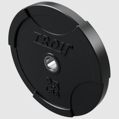 TROY BO-SBP Solid Black Bumper Plate with Steel Insert 25 lb Bumper Plate
