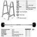 TROY COMMPAC-TSBR110 Rubber Straight Barbell Set 20-110 lbs with Rack Features and Dimensions
