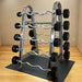 TROY COMMPAC-TZBR110 Rubber Curl Barbell Set with Horizontal Rack