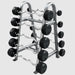 TROY COMMPAC-TZBR110 Rubber Curl Barbell Set with Horizontal Rack Main Display