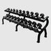 TROY DR-10 10-Pair Dumbbell Saddle Rack Black with Dumbbells